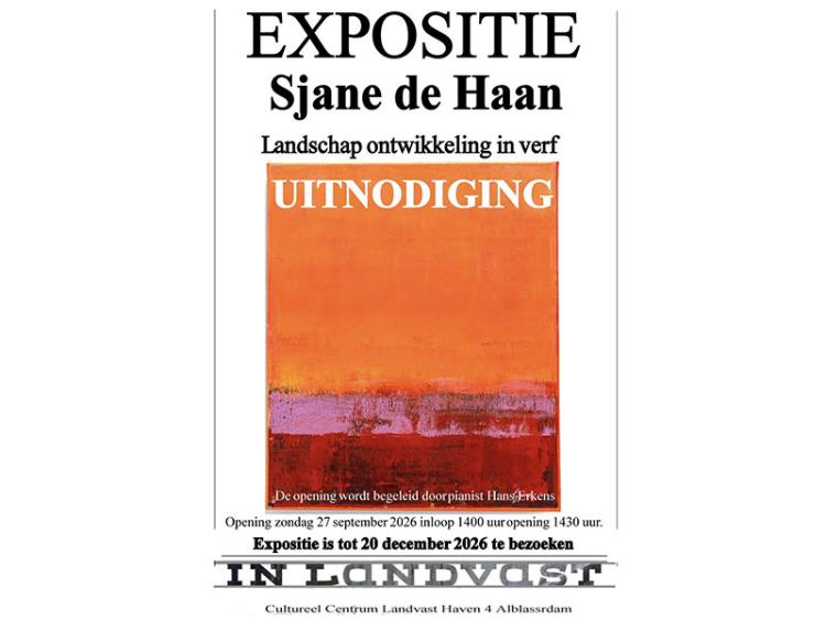 Opening expositie 'Landschap ontwikkeling in verf' van Sjane de Haan