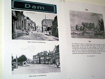 Album afbeelding 6: "De Dam" vroeger en nu, mooi weergegeven op de expositiepanelen