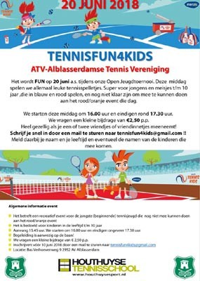 Tennisfun4kids (t/m 10 jaar)